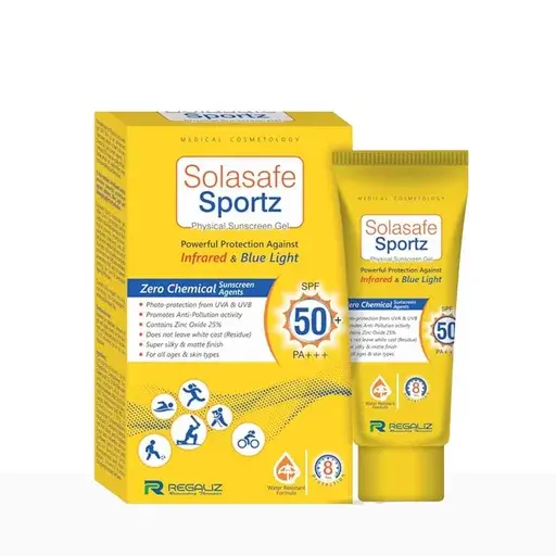 Solasafe Sportz Physical Sunscreen Gel SPF 50+ PA+++