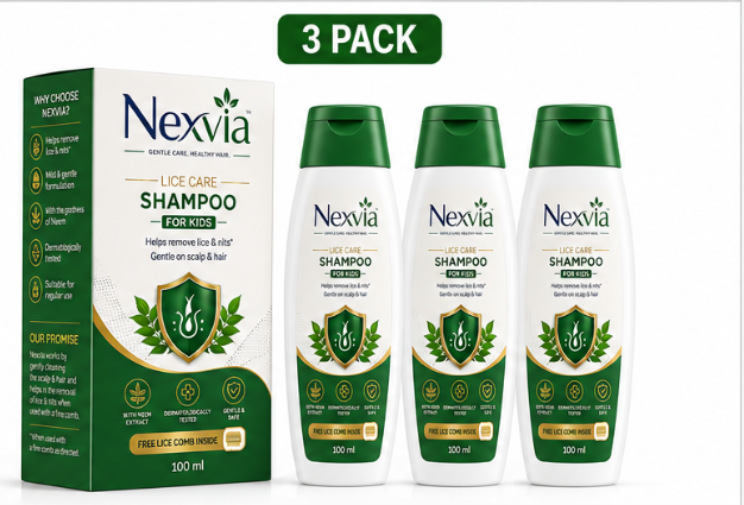 Nexvia Lice Care Shampoo for Kids(Pack of 3)