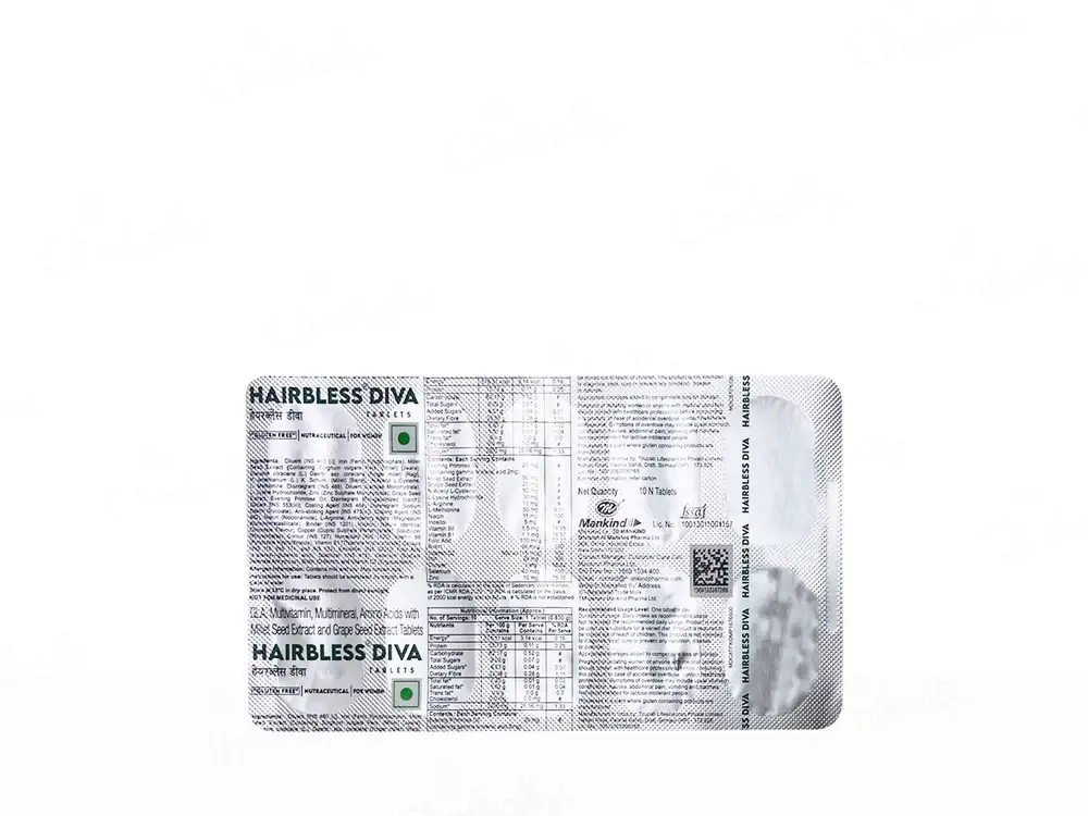 Hairbless Diva Nutraceutical Tablet For Women