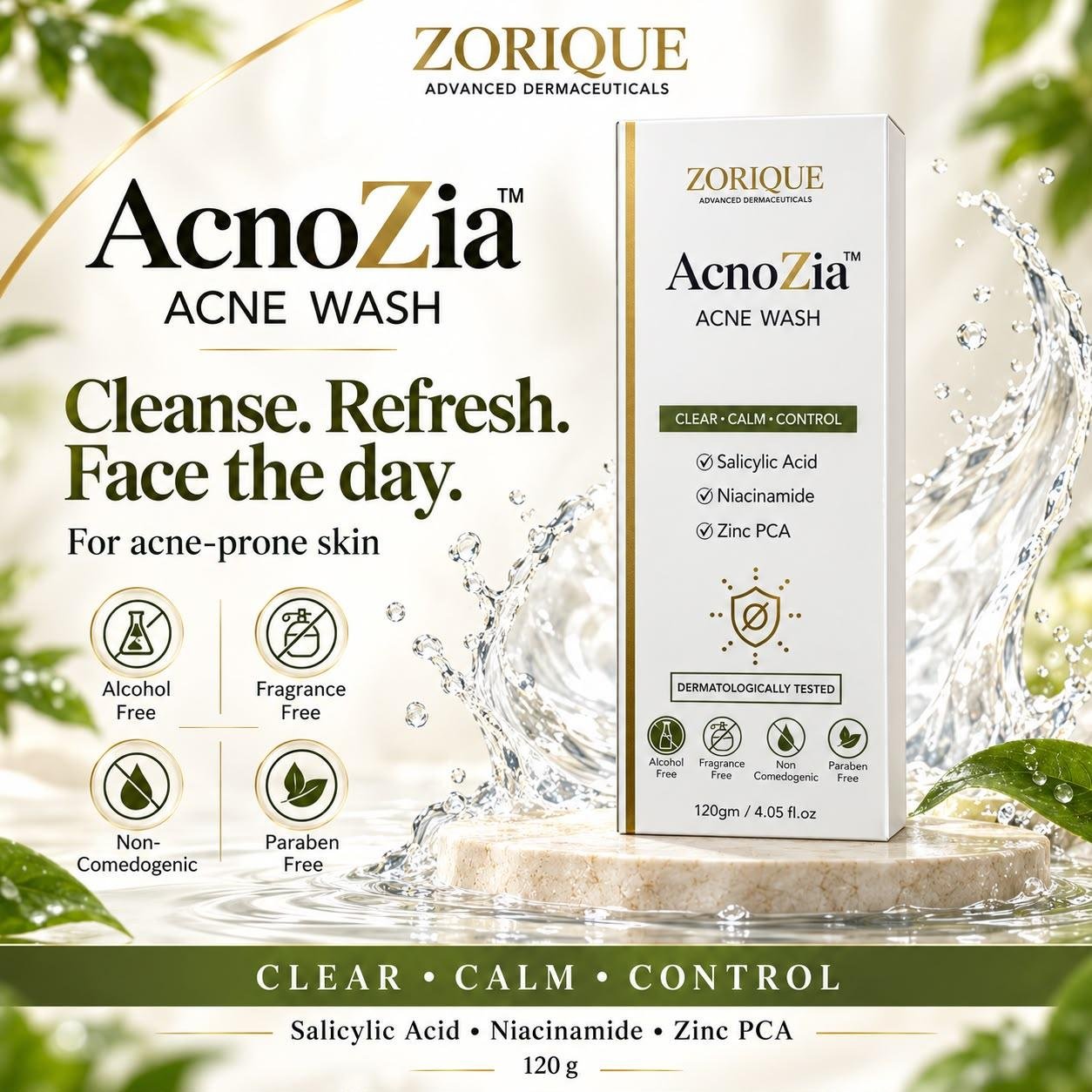 AcnoZia Acne Wash, 120 g